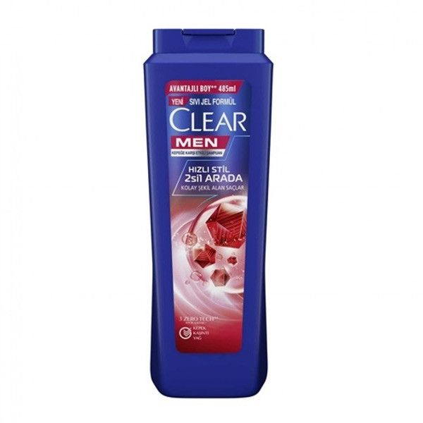 شامپو کلیر مردانه CLEAR MEN مدل HIZLI STIL حجم 350 میل
