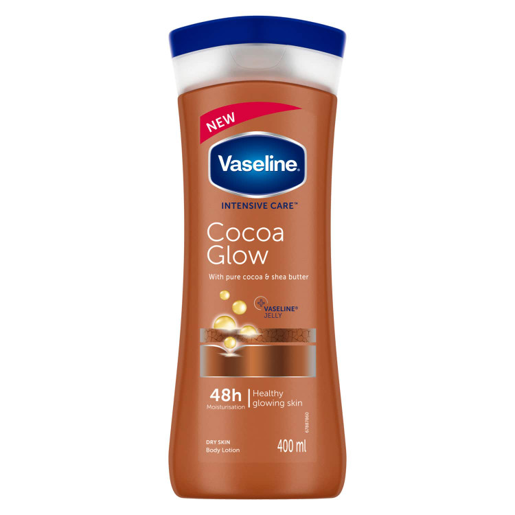 لوسیون بدن وازلین مدل Cocoa Glow حجم 400 میل