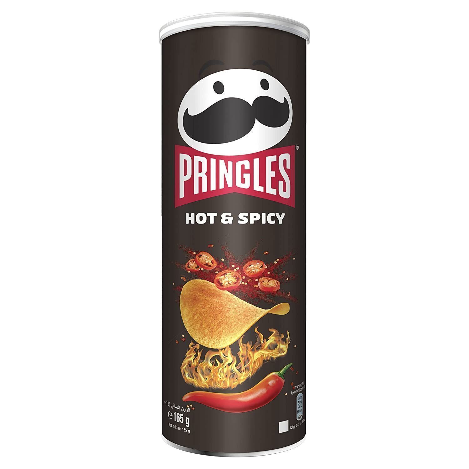 چیپس تند و آتشی پرینگلز Pringles مدل Hot & Spicy حجم 165 گرم