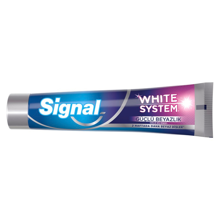 خمیر دندان سفید کننده سیگنال سری White System مدل Guclu Beyazlik حجم 75 میل