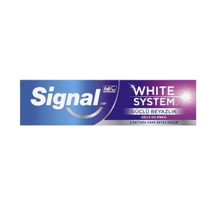 خمیر دندان سفید کننده سیگنال سری White System مدل Guclu Beyazlik حجم 75 میل