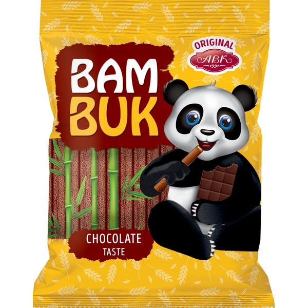 بیسکوییت رولی مغز دار بام بوک Bam buk با طعم شکلاتی حجم 160 گرم
