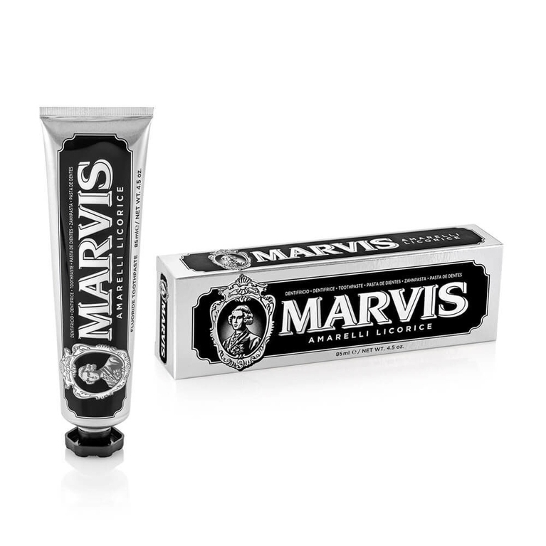 خمیر دندان مارویس MARVIS مدل شیرین بیان Amarelli Licorice حجم 85 میل