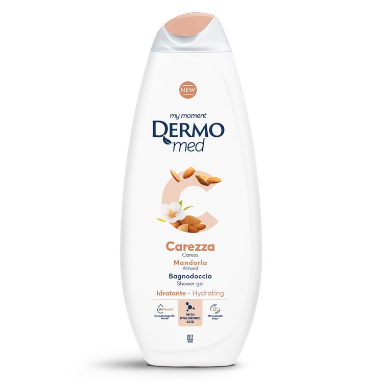 شامپو بدن بادام درمومد Dermomed سری Carezza حجم 750 میل