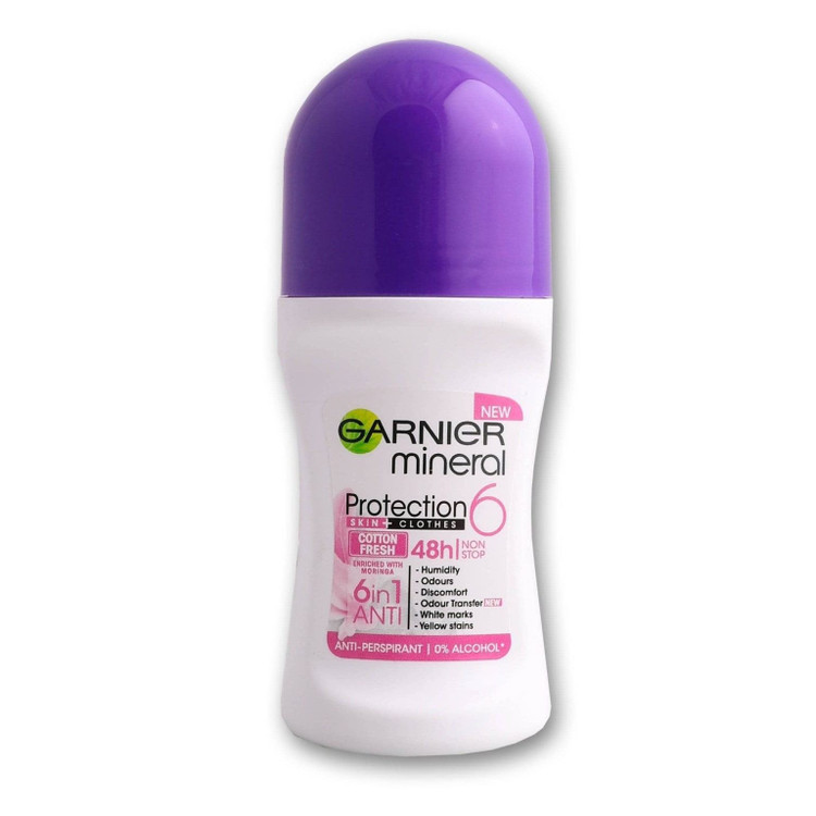 رول ضد تعریق زنانه گارنیر مدل COTTON FRESH حجم 50 گرم