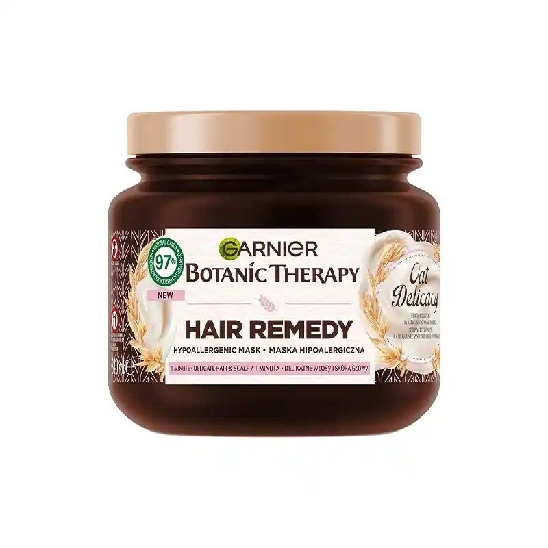 ماسک موی گارنیر سری Botanic Therapy حاوی خامه برنج و جو دو سر مناسب موهای حساس 340 میل