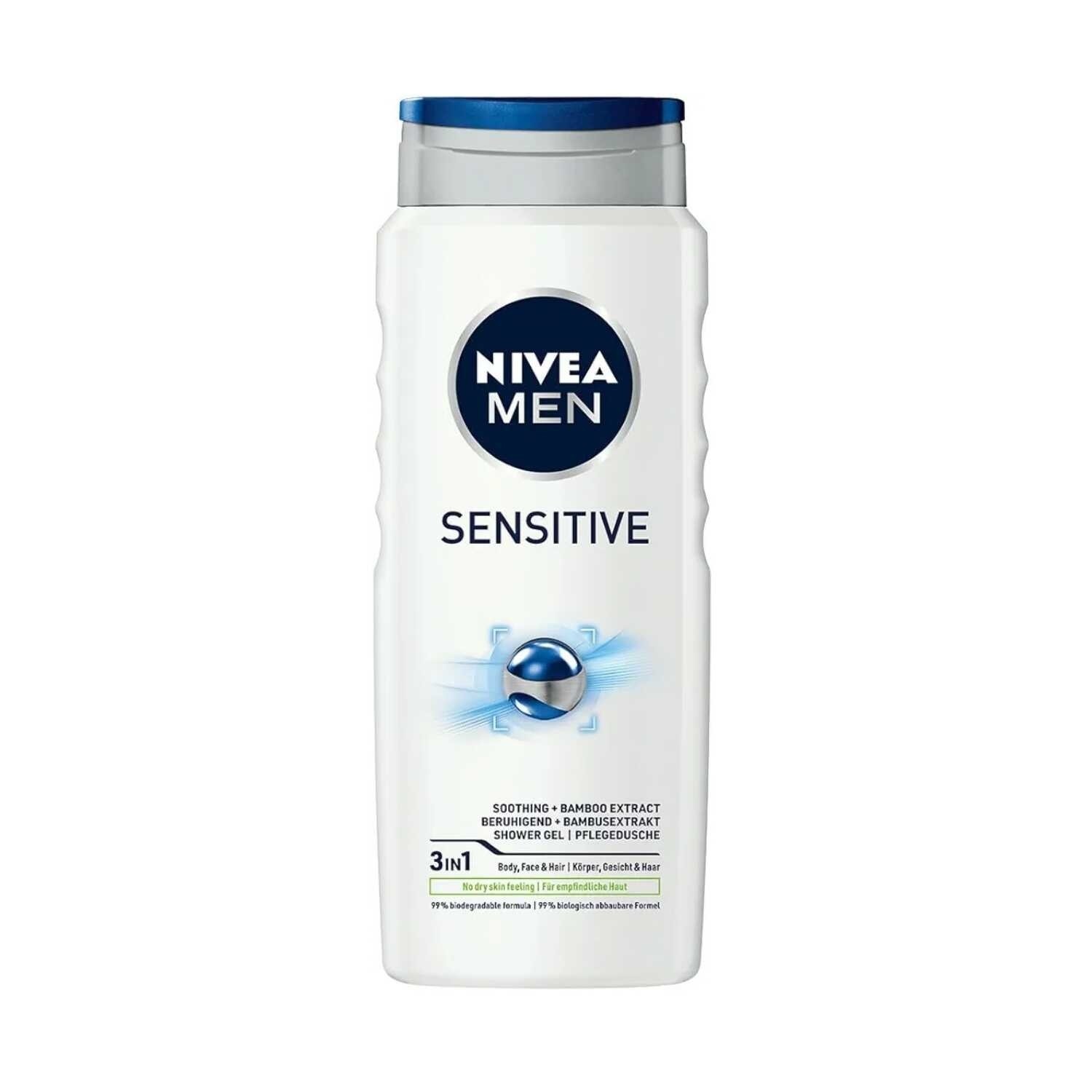 شامپو سر و بدن 3 در 1 نیوآ مدل Sensitive مخصوص پوست های حساس حجم 500 میل