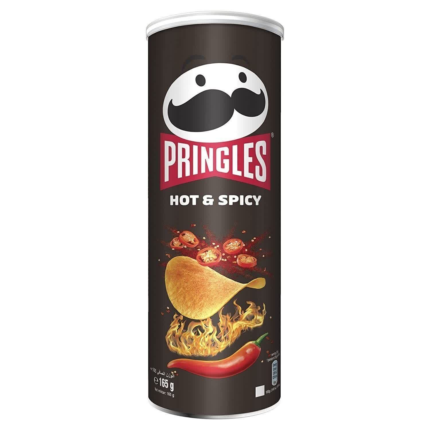 چیپس تند و آتشی پرینگلز Pringles مدل Hot Spicy حجم 165 گرم