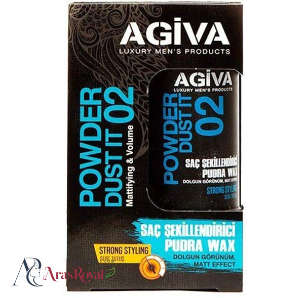 پودر حالت دهنده مو آگیوا Agiva مشکی شماره 02 وزن 20 گرم