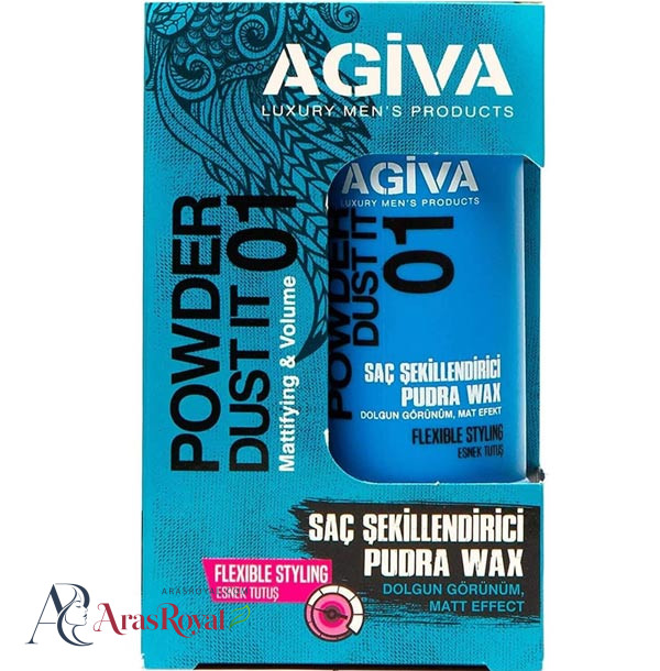 پودر حالت دهنده مو آگیوا Agiva مشکی شماره 01 وزن 20 گرم