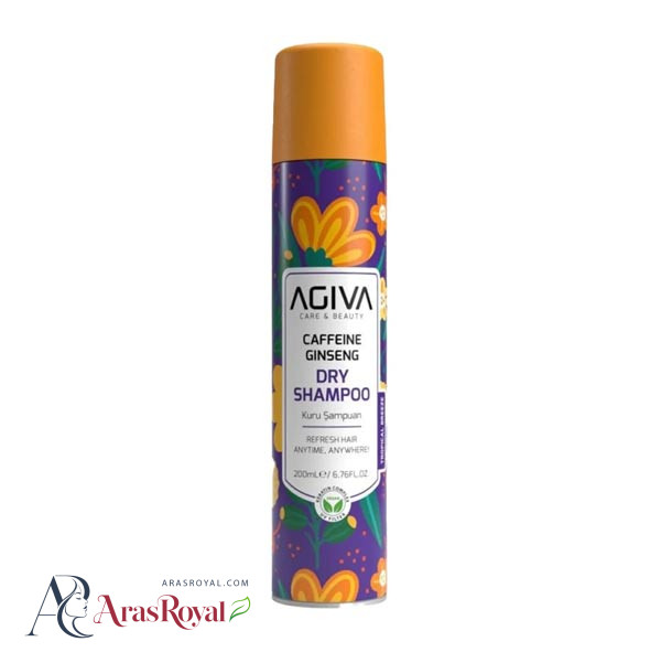 شامپو خشک آگیوا Agiva حاوی کافئین و جنسینگ حجم 200 میل