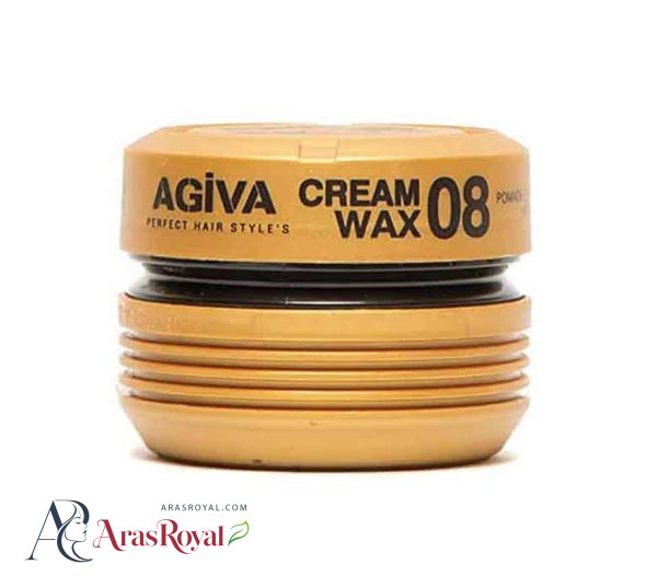 واکس مو طلایی آگیوا Agiva شماره 08 حالت دهنده و براق کننده حجم 175 میل