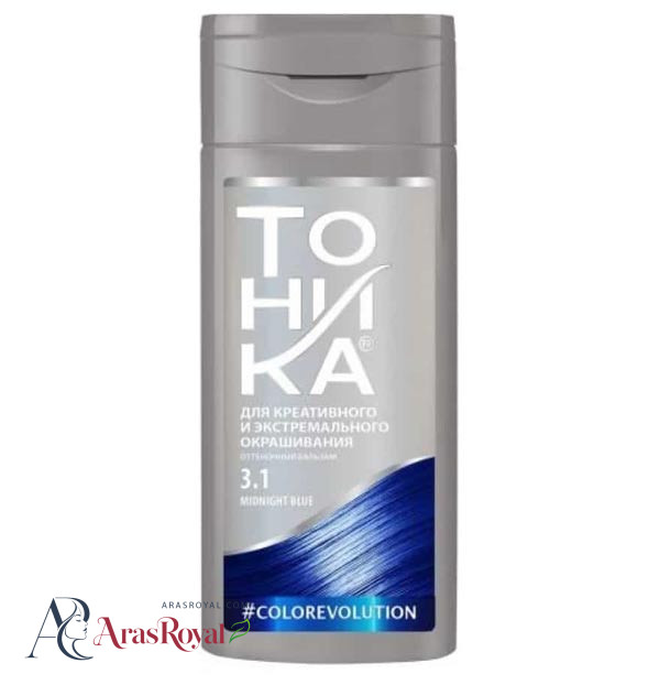 شامپو رنگ تونیکا Tohnika رنگ سرمه ای شماره 3.1 حجم 150 میل