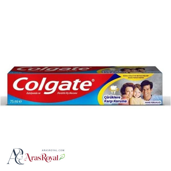 خمیر دندان خانواده کولگیت Colgate مدل curuklere karsi koruma حجم 75 میل