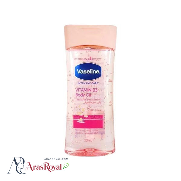 روغن بدن روشن کننده وازلین Vaseline حاوی ویتامین B3 حجم 200 میل