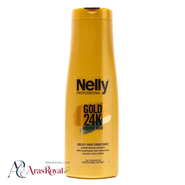 نرم کننده موی چرب گلد نلی Nelly مدل Greasy Hair Conditioner حجم 400 میل