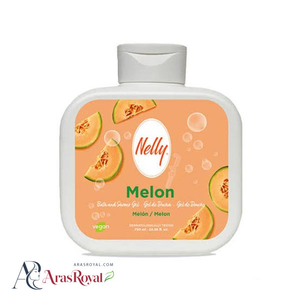 شامپو بدن و شاور ژل نلی Nelly رایحه طالبی MELON حجم 750 میل