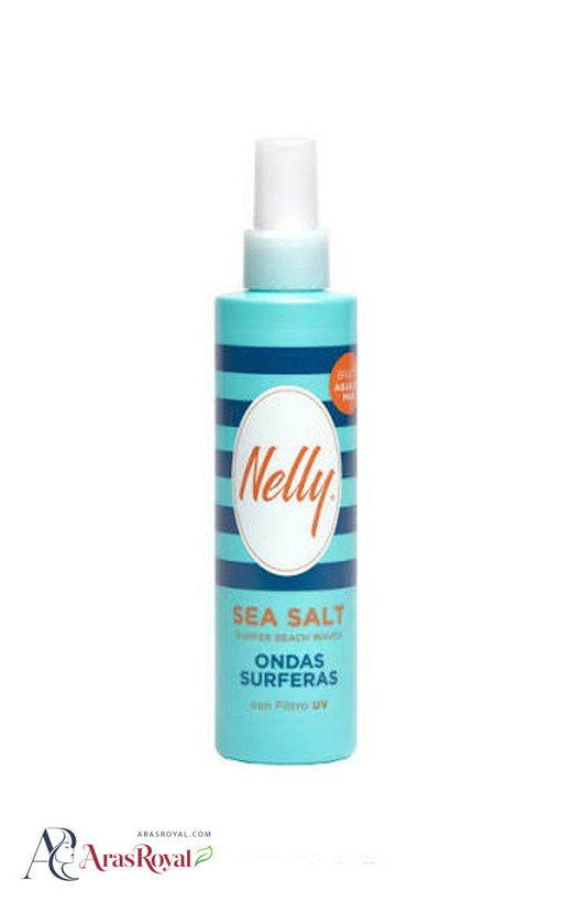 اسپری حجم و حالت دهنده مو نلی Nelly حاوی نمک دریایی مدل SEA SALT حجم 200 میل