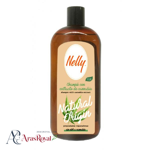 شامپو مغذی و احیا کننده نلی Nelly سری Natural Origen مدل Cannabis حجم 400 میل