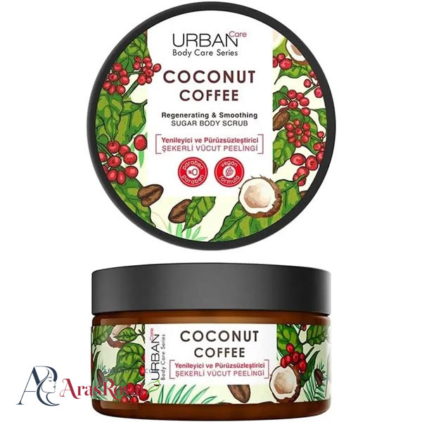 اسکراب بدن لایه بردار پوست اوربن کر Urban Care حاوی روغن نارگیل و قهوه حجم 200 میل