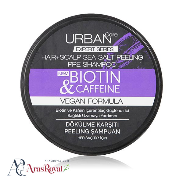 اسکراب کف سر اوربن کر Urban Care عصاره بیوتین و کافئین حجم 200 میل