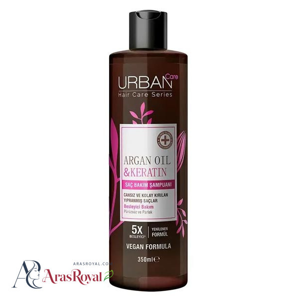 شامپو تقویت کننده اوربن کر Urban Care حاوی روغن آرگان و کراتین حجم 350 میل