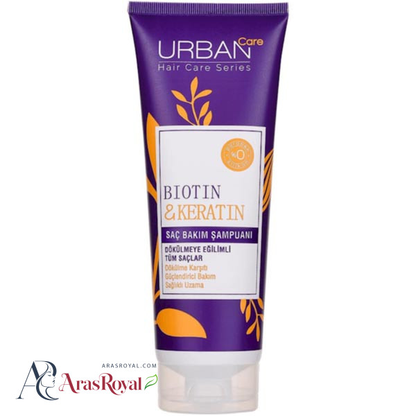 شامپو ضد ریزش تیوپی اوربن کر Urban Care حاوی بیوتین و کراتین حجم 250 میل