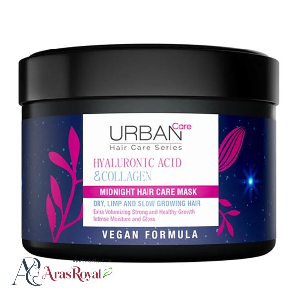 ماسک مو آبرسان کاسه ای اوربن کر Urban Care حاوی هیالورونیک اسید و کلاژن حجم 230 میل