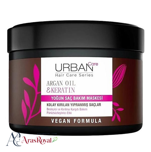 ماسک مو تقویت کننده اوربن کر Urban Care حاوی روغن آرگان و کراتین حجم 230 میل