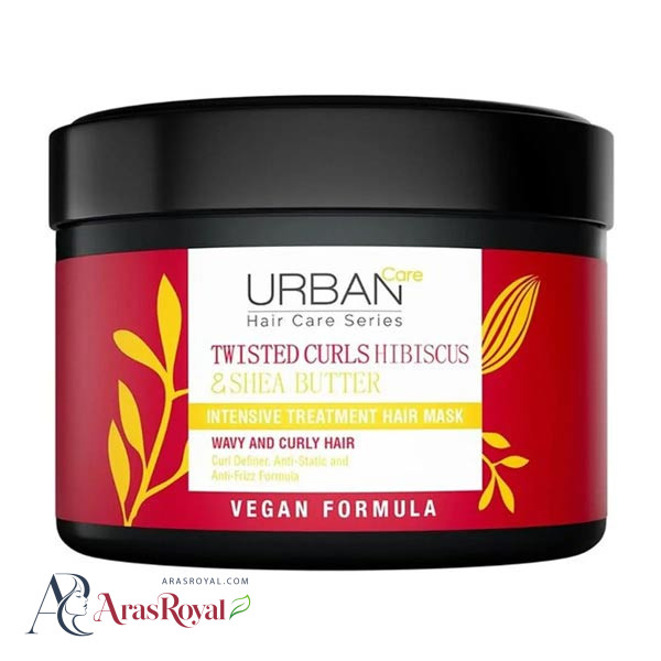 ماسک مو موهای فر اوربن کر Urban Care حاوی عصاره گل ختمی و شی باتر حجم 230 میل
