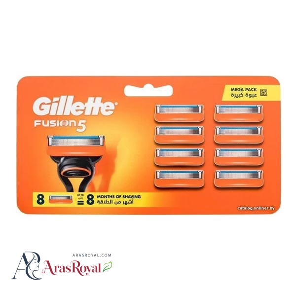تیغ یدک ژیلت فیوژن Gillette Fusion 5 پنج لبه بسته 12 عددی