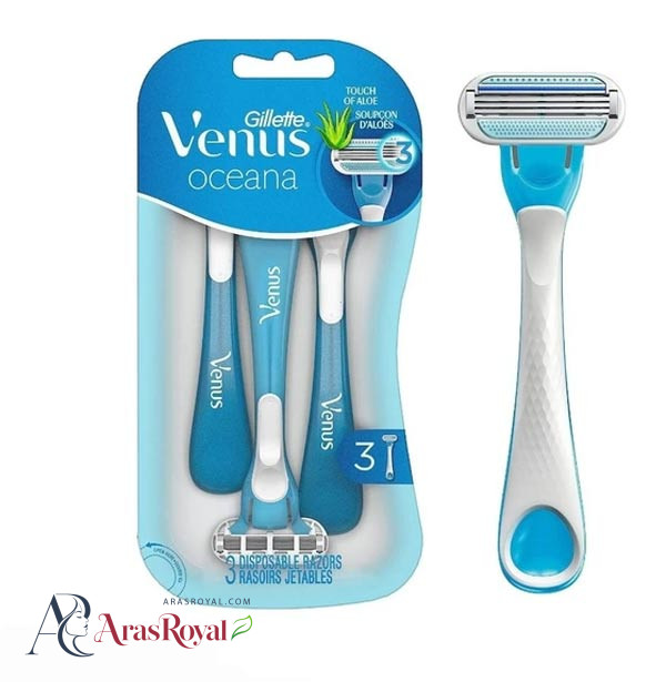 خودتراش زنانه ونوس Gillette Venus مدل Oceana سه لبه بسته 4 عددی
