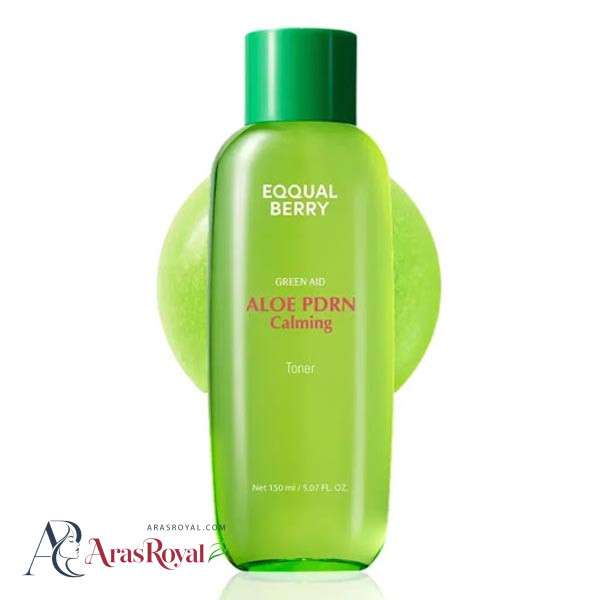 تونر کپسولی ترمیم کننده،تسکین دهنده و ضد قرمزی اکوال بری EQQUALBERRY مدل Aloe PDRN Calming حجم 150 میل