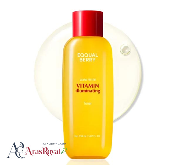 تونر ضد لک و روشن کننده اکوال بری EQQUALBERRY مدل Vitamin Illuminating Toner حجم 150 میل