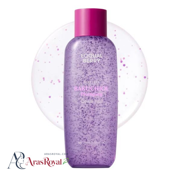 تونر کپسولی ضد چروک و جوانساز باکوچیل پلامپینگ اکوال بری EQQUALBERRY مدل Bakuchiol Plumping Toner حجم 150 میل