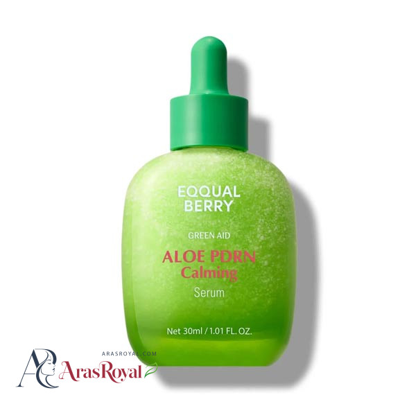 سرم ترمیم کننده،تسکین دهنده و ضد قرمزی اکوال بری EQQUALBERRY مدل Aloe PDRN Calming حجم 30 میل