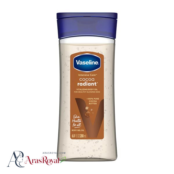 روغن بدن ژله ای وازلین Vaseline مدل Cocoa Radiant کره کاکائو حجم 200 میل