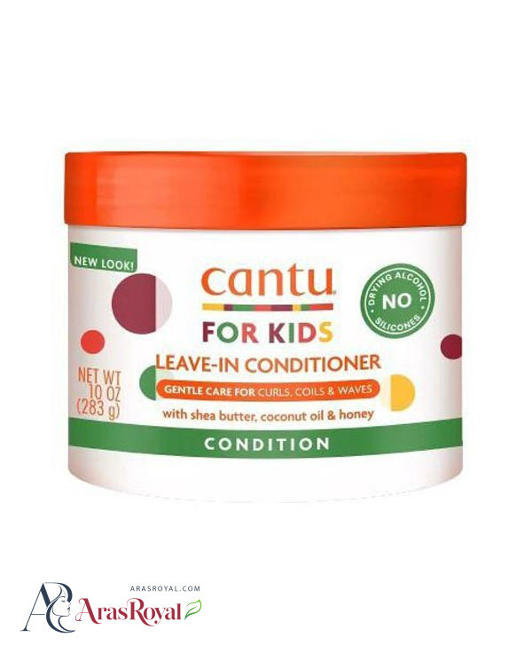 کرم مو بعد حمام کودکان کنتو Cantu مناسب مو های فر مدل Leave-In Conditioner حجم 283 میل
