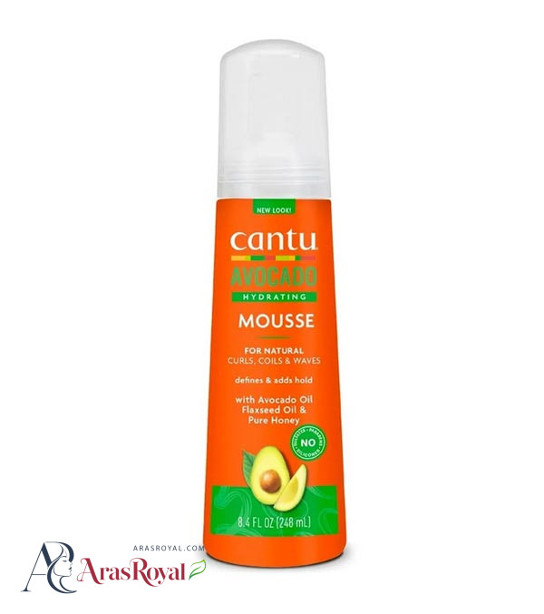 موس مو حالت دهنده حاوی آووکادو کنتو Cantu مناسب مو های فر حجم 248 میل