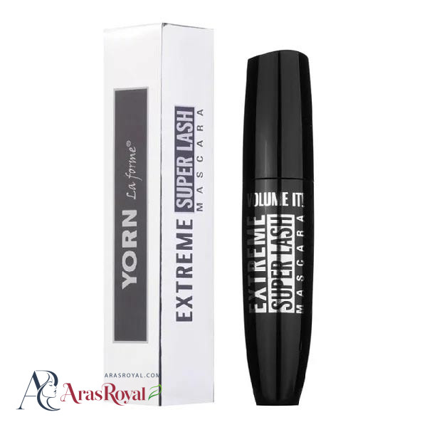 ریمل حجم دهنده و بلند کننده یورن YORN مدل Super Lash نقره ای حجم 15 میل