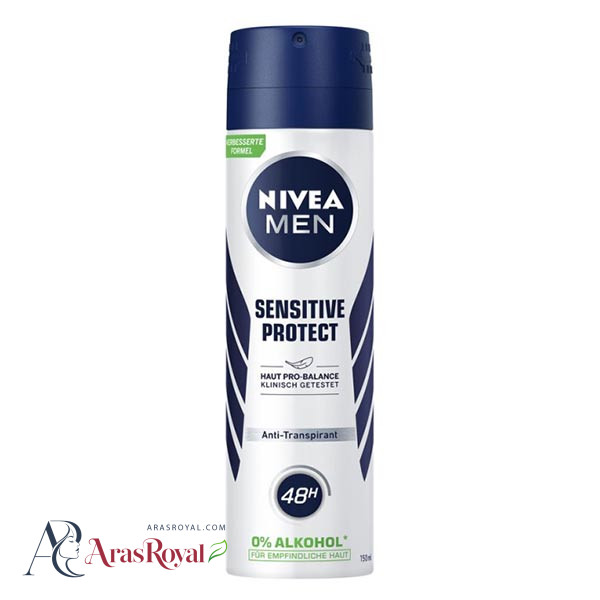 اسپری ضد تعریق مردانه نیوا Nivea مدل Sensitive Protect ضد حساسیت حجم 150 میل