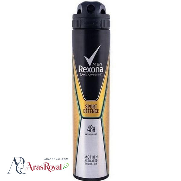 اسپری ضد تعریق مردانه رکسونا Rexona مدل Sport Defence اسپورت دیفنس ایتالیا حجم 200 میل