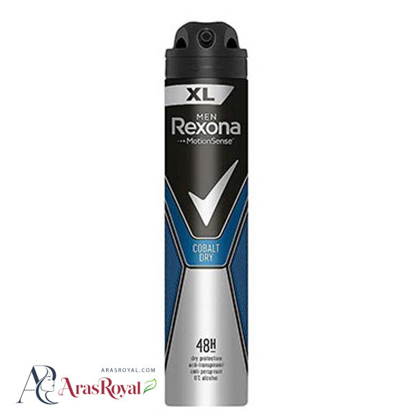 اسپری ضد تعریق مردانه رکسونا Rexona مدل Cobalt Dry کوبالت آرژانتین حجم 200 میل
