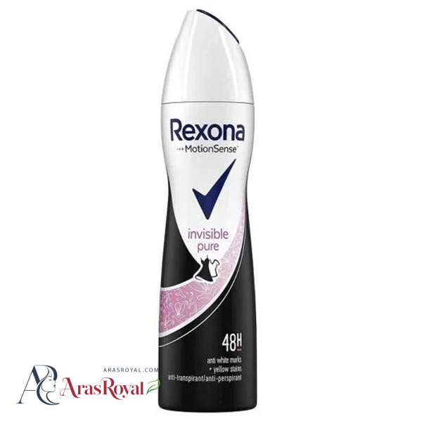 اسپری ضد تعریق زنانه رکسونا Rexona مدل Invisible Pure اینویزیبل پیور ایتالیا حجم 200 میل