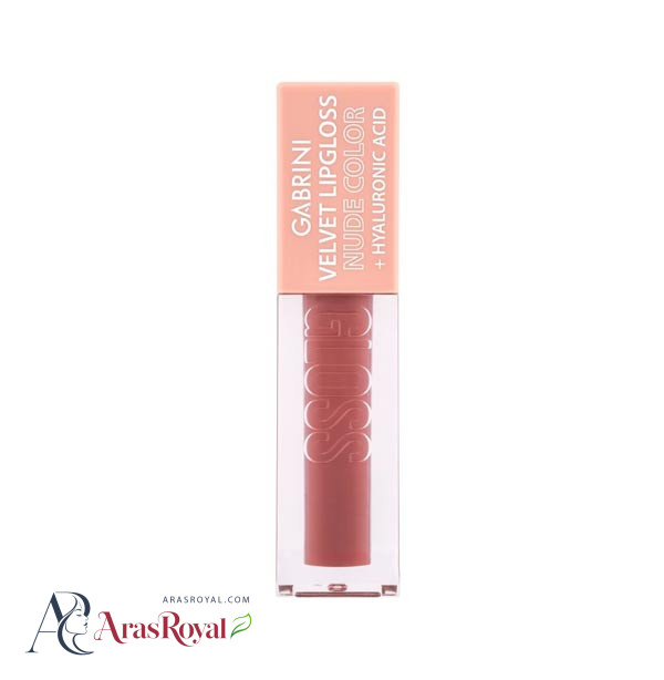رژ لب مایع براق (لیپ گلس) گابرینی Gabrini سری Nude Velvet شماره 1