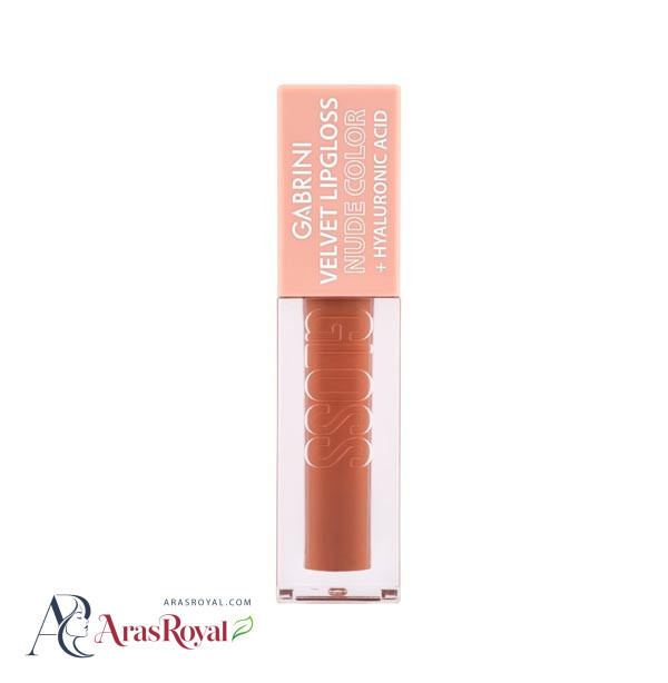 رژ لب مایع براق (لیپ گلس) گابرینی Gabrini سری Nude Velvet شماره 2