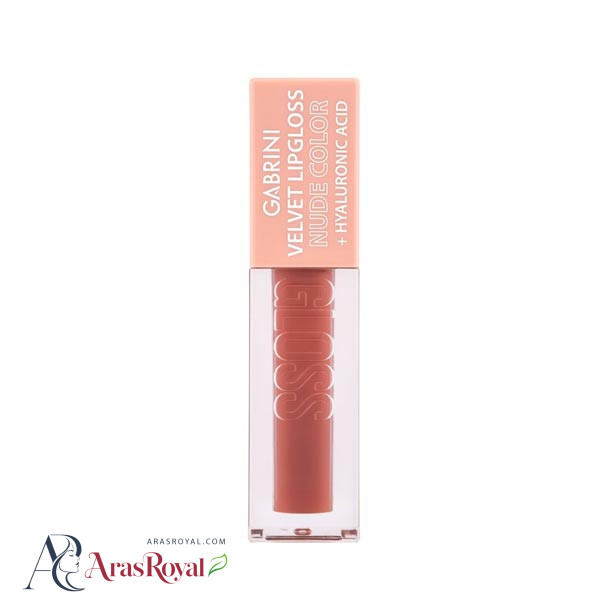 رژ لب مایع براق (لیپ گلس) گابرینی Gabrini سری Nude Velvet شماره 3