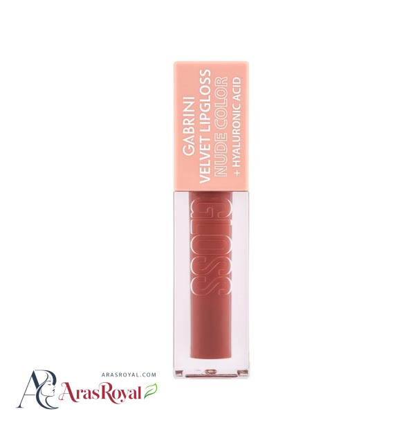 رژ لب مایع براق (لیپ گلس) گابرینی Gabrini سری Nude Velvet شماره 4