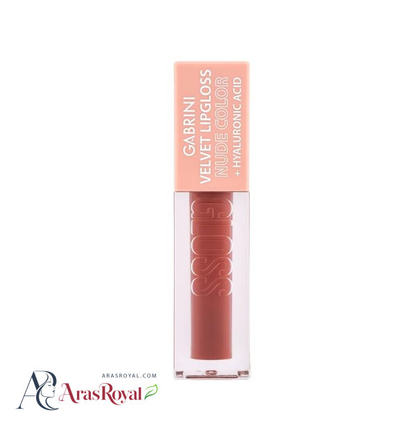 رژ لب مایع براق (لیپ گلس) گابرینی Gabrini سری Nude Velvet شماره 4