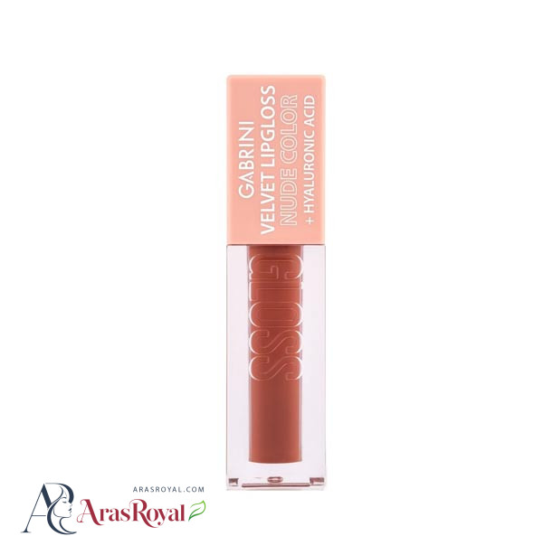 رژ لب مایع براق (لیپ گلس) گابرینی Gabrini سری Nude Velvet شماره 6